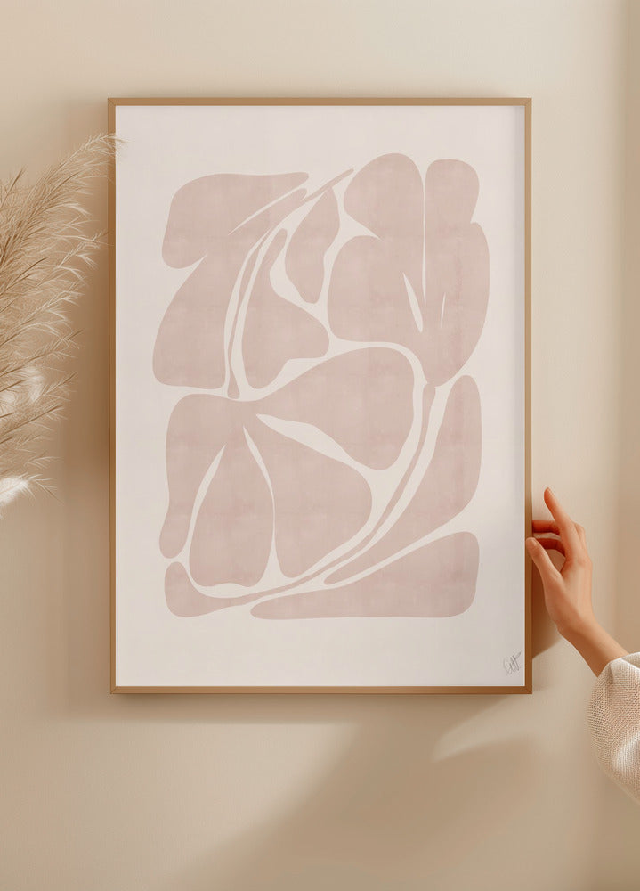 Beige Abstract Shapes Plakat