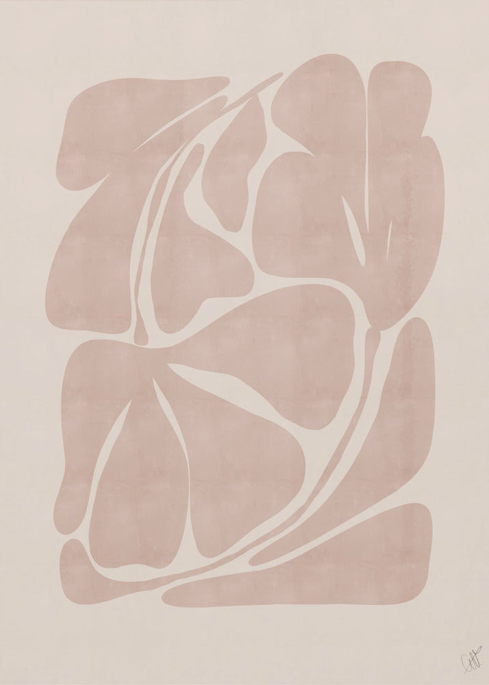 Beige Abstract Shapes Plakat