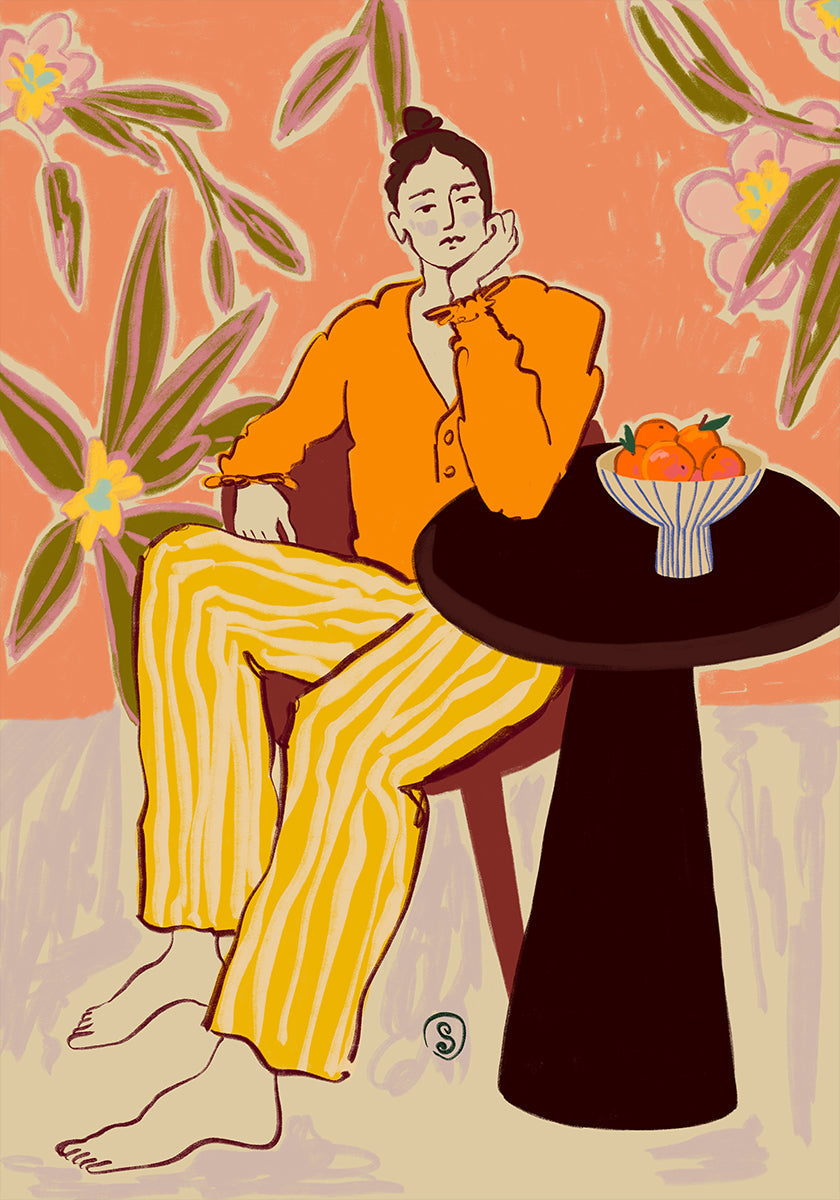Woman With Oranges Plakat - Posterbox