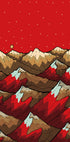 Golden red peaks Plakat - Posterbox