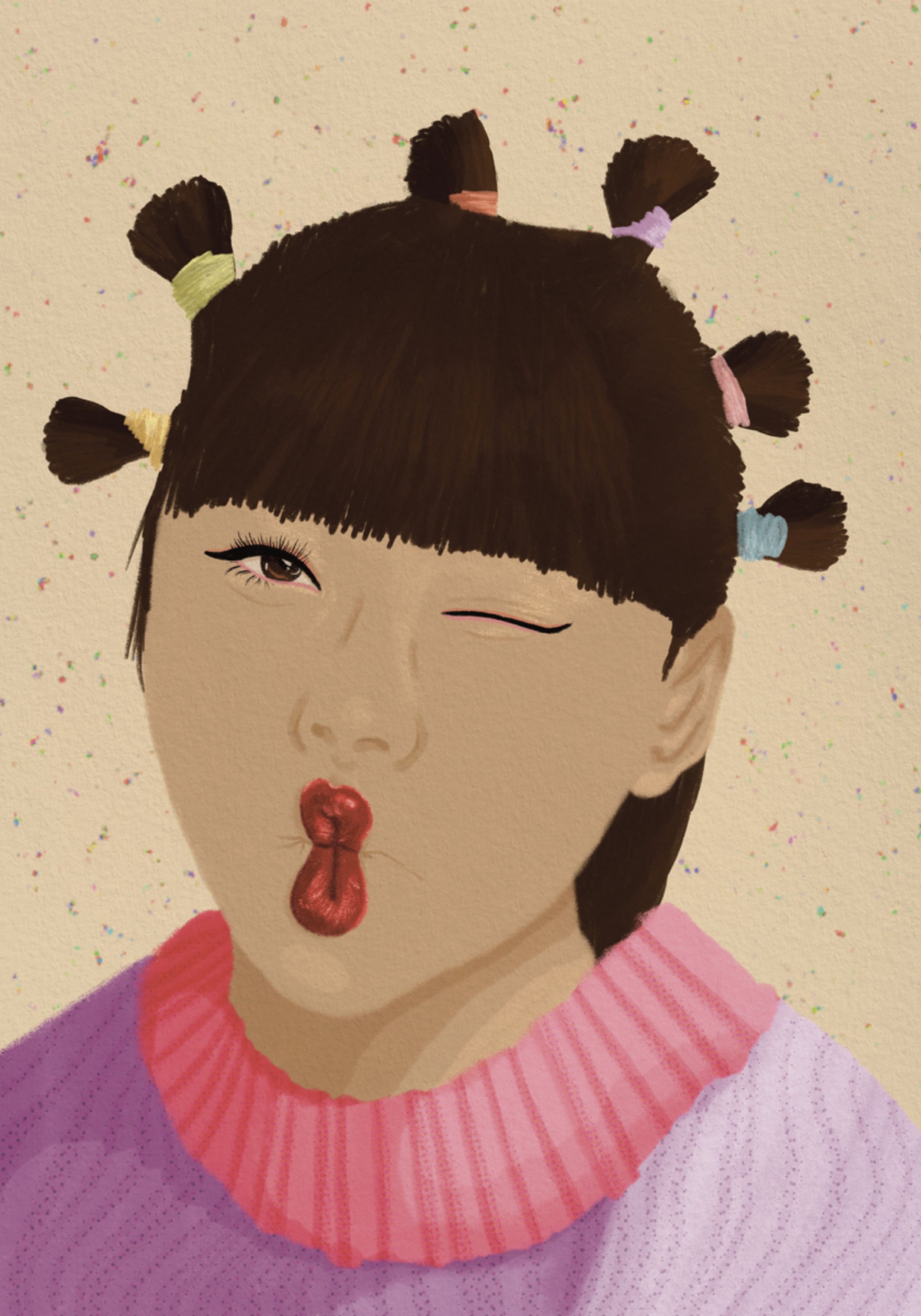 Spillsaachen Winking Portrait