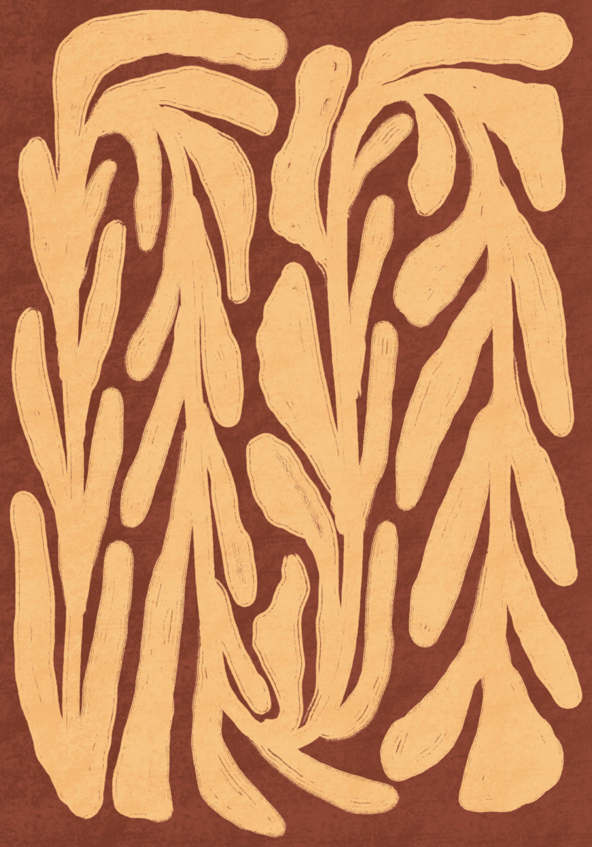 Terracotta Leaf Muster