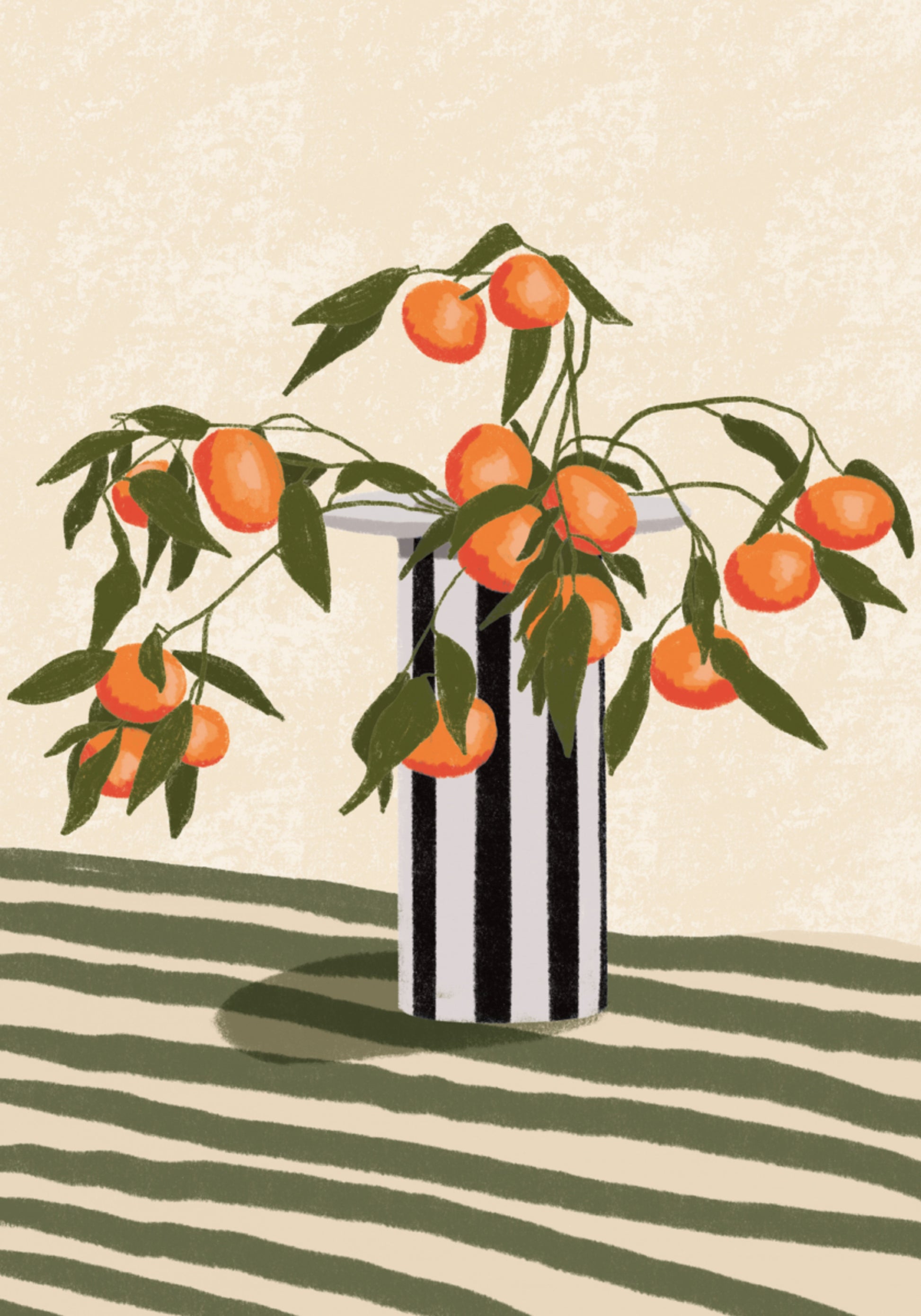 Orange Branches Vase