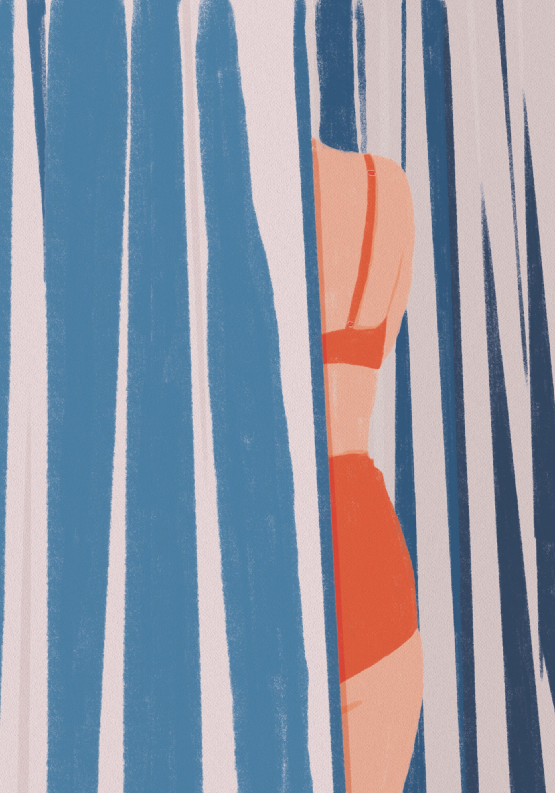 Woman Behind Stripes