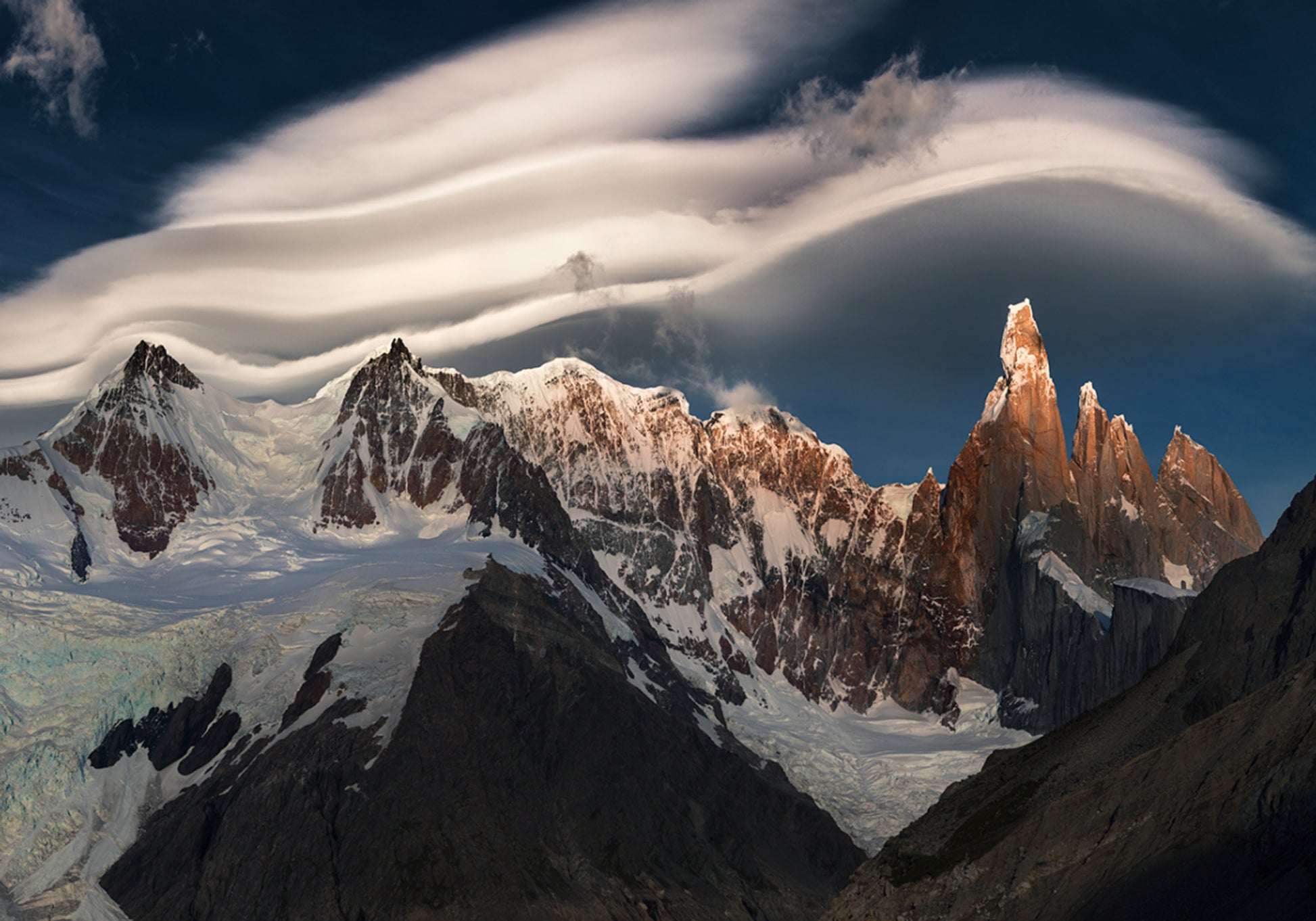 Golden Peaks Lenticular Cloud
