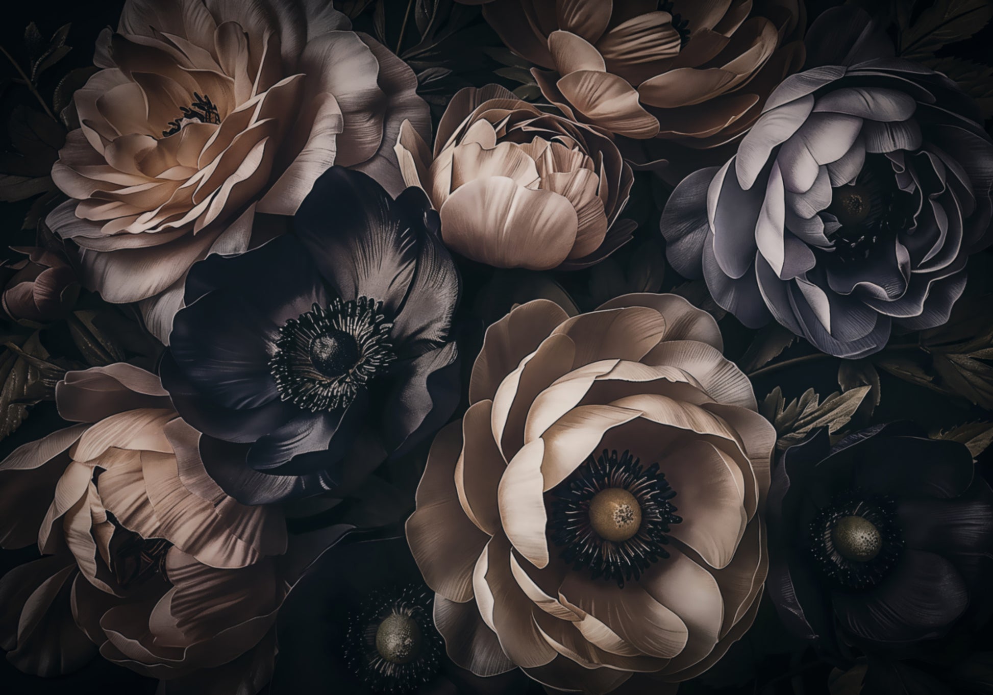 Elegant Dark Blooms
