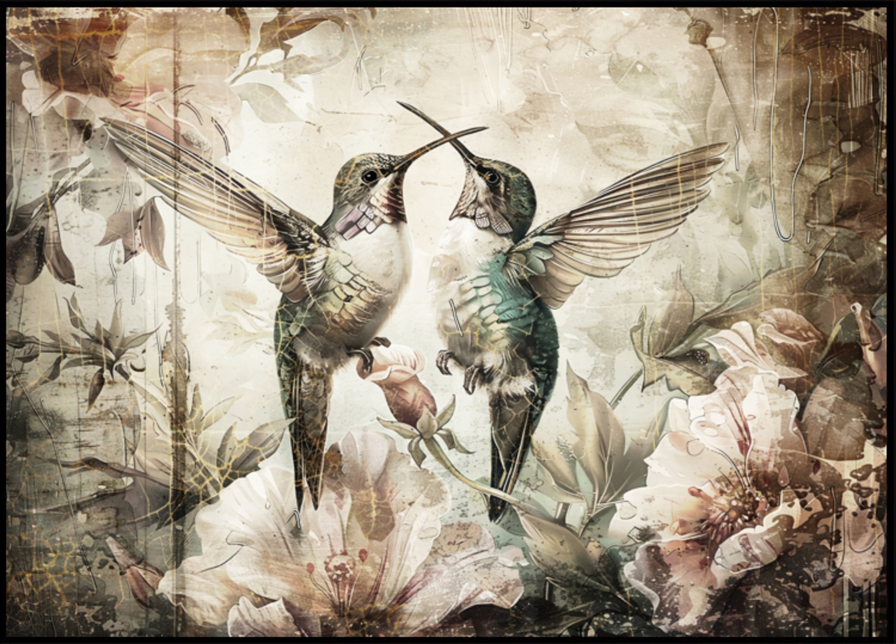Îmbrățișare romantică cu colibri