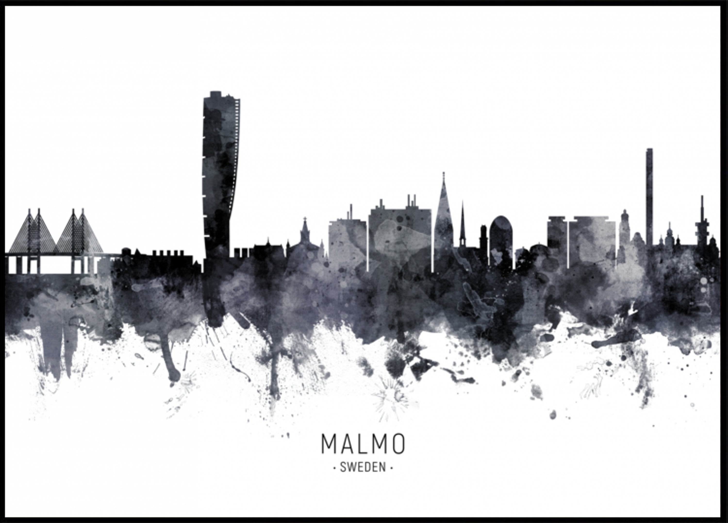 Acuarela Skyline Malmo