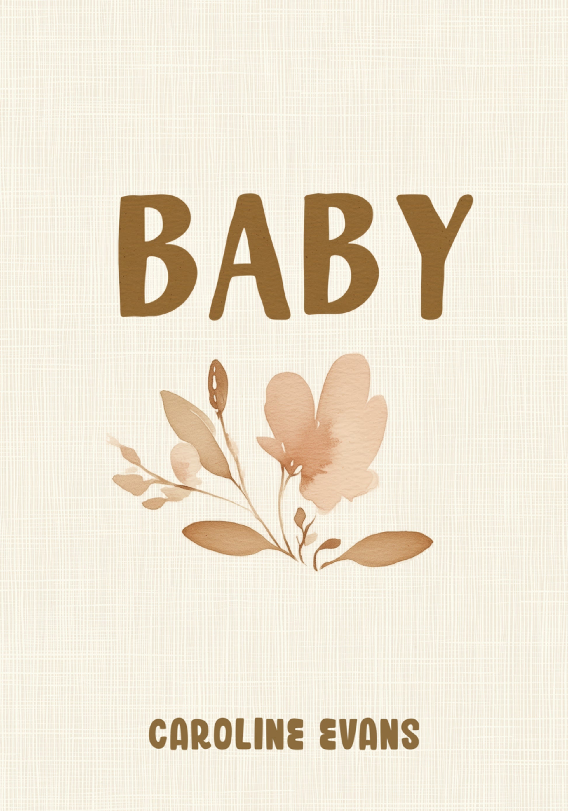 Non-Personalized Flower Baby Name Wall Art