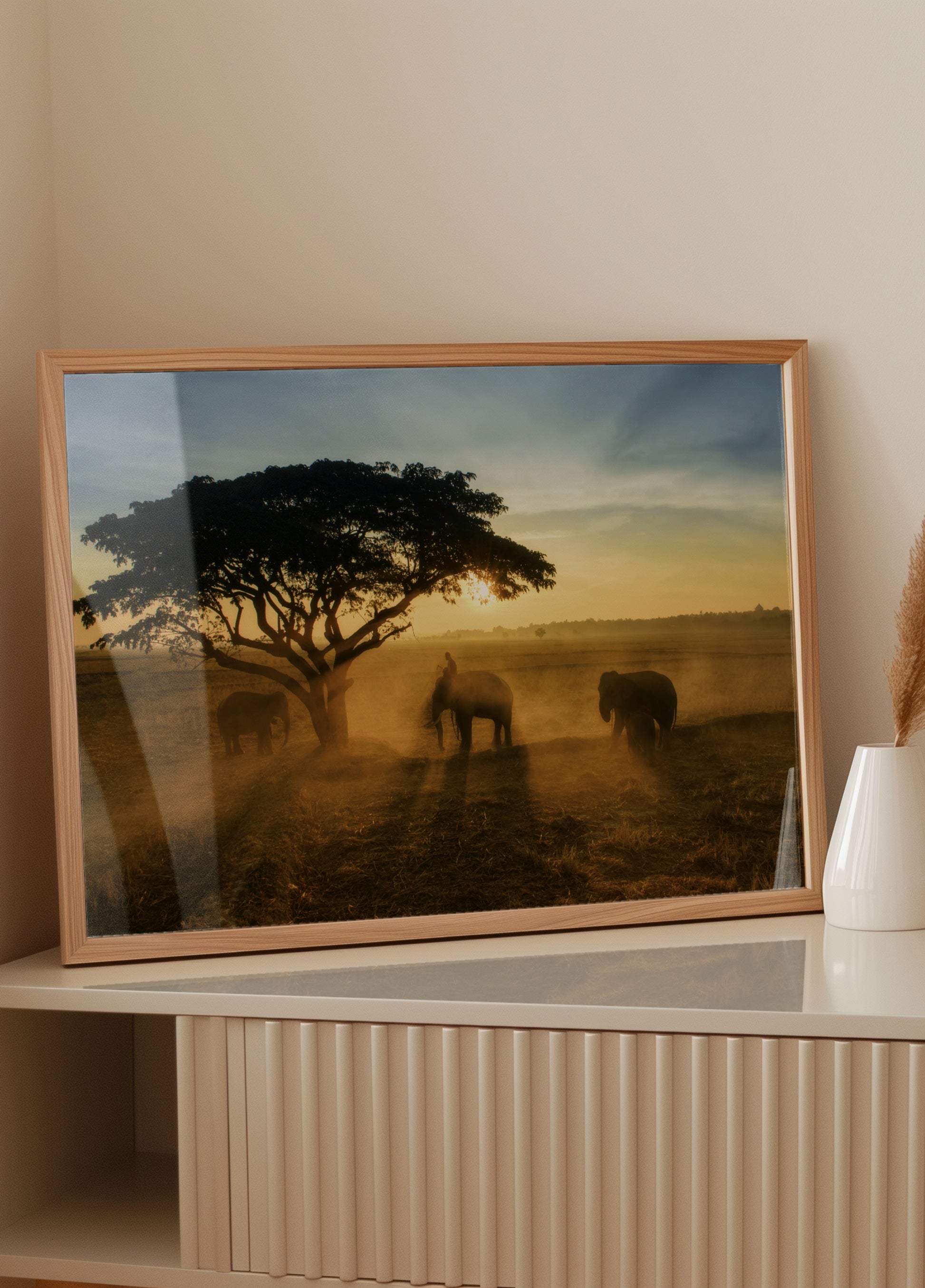 Elephant's Golden Sunset
