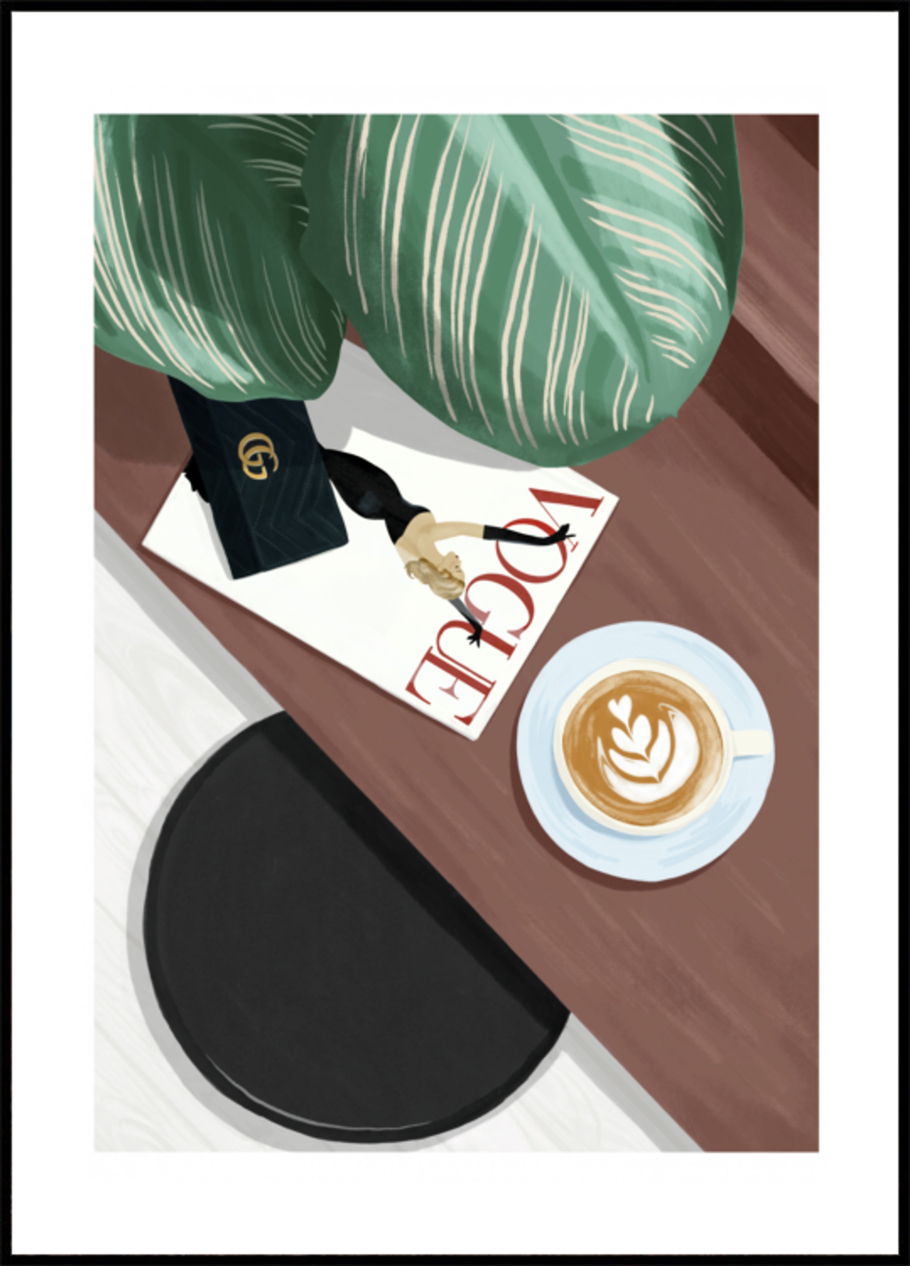 Flatlay elegant de cafea
