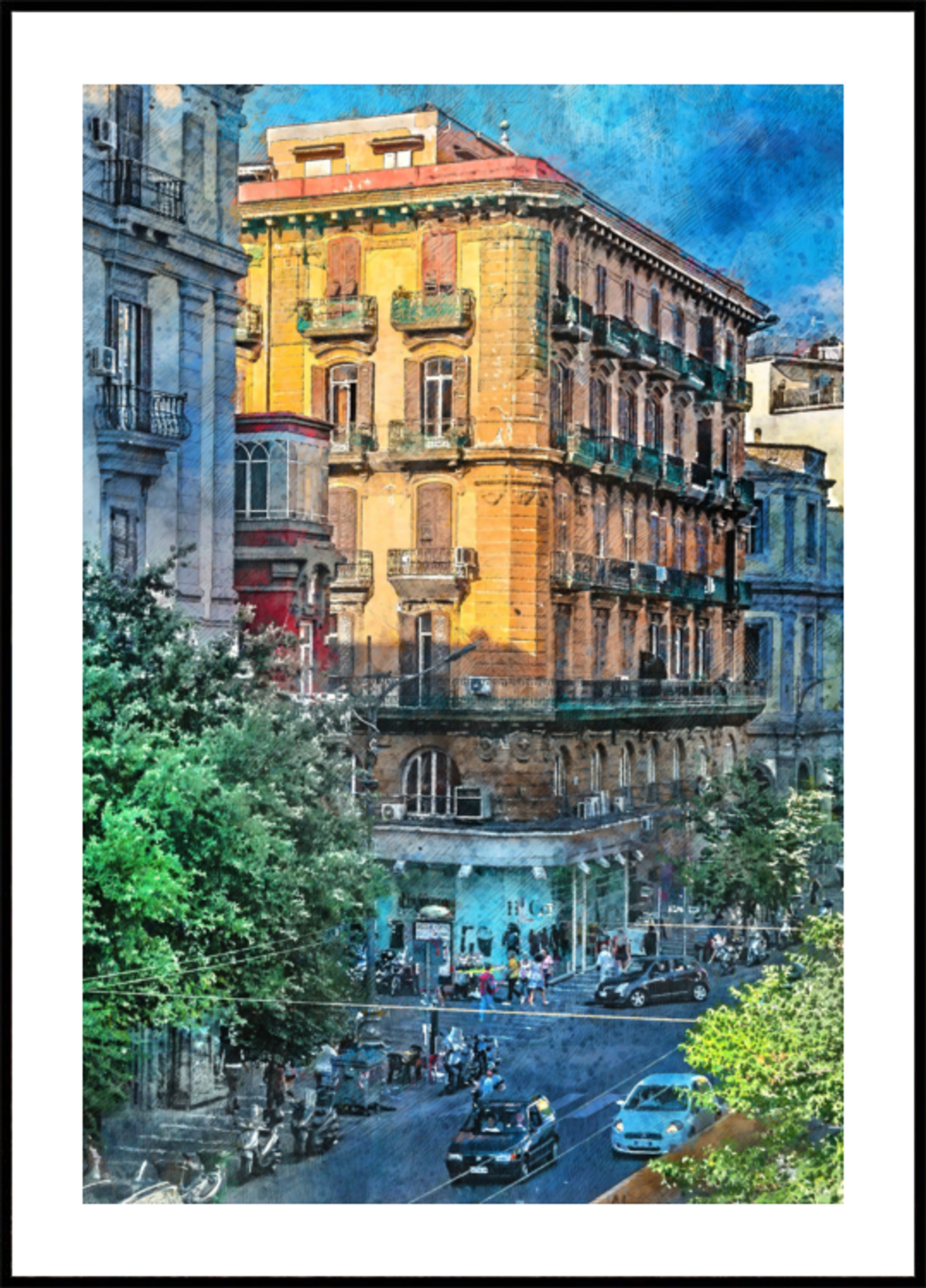 Vibrant City Corner