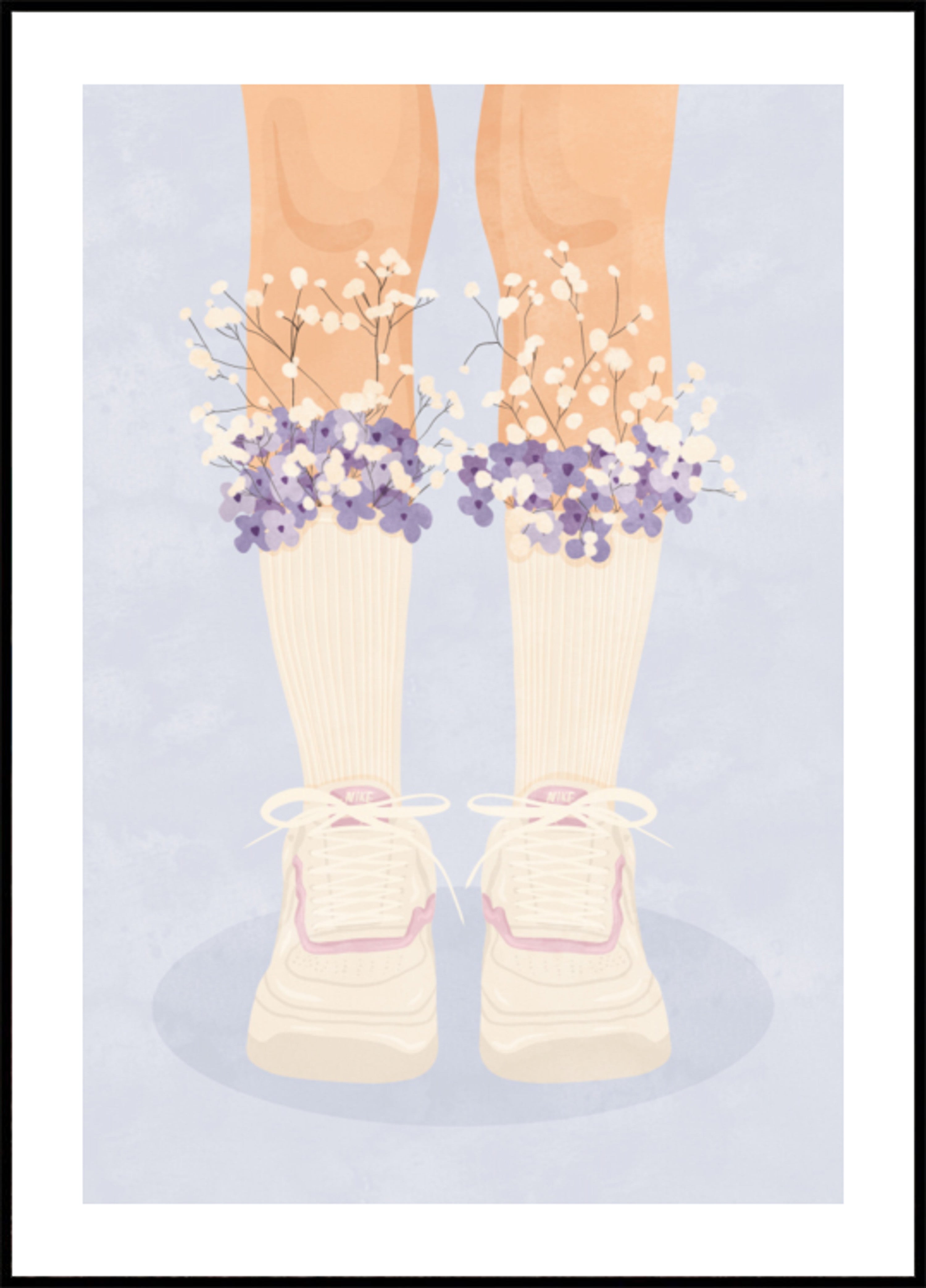 Blummen Socken a Sneakers