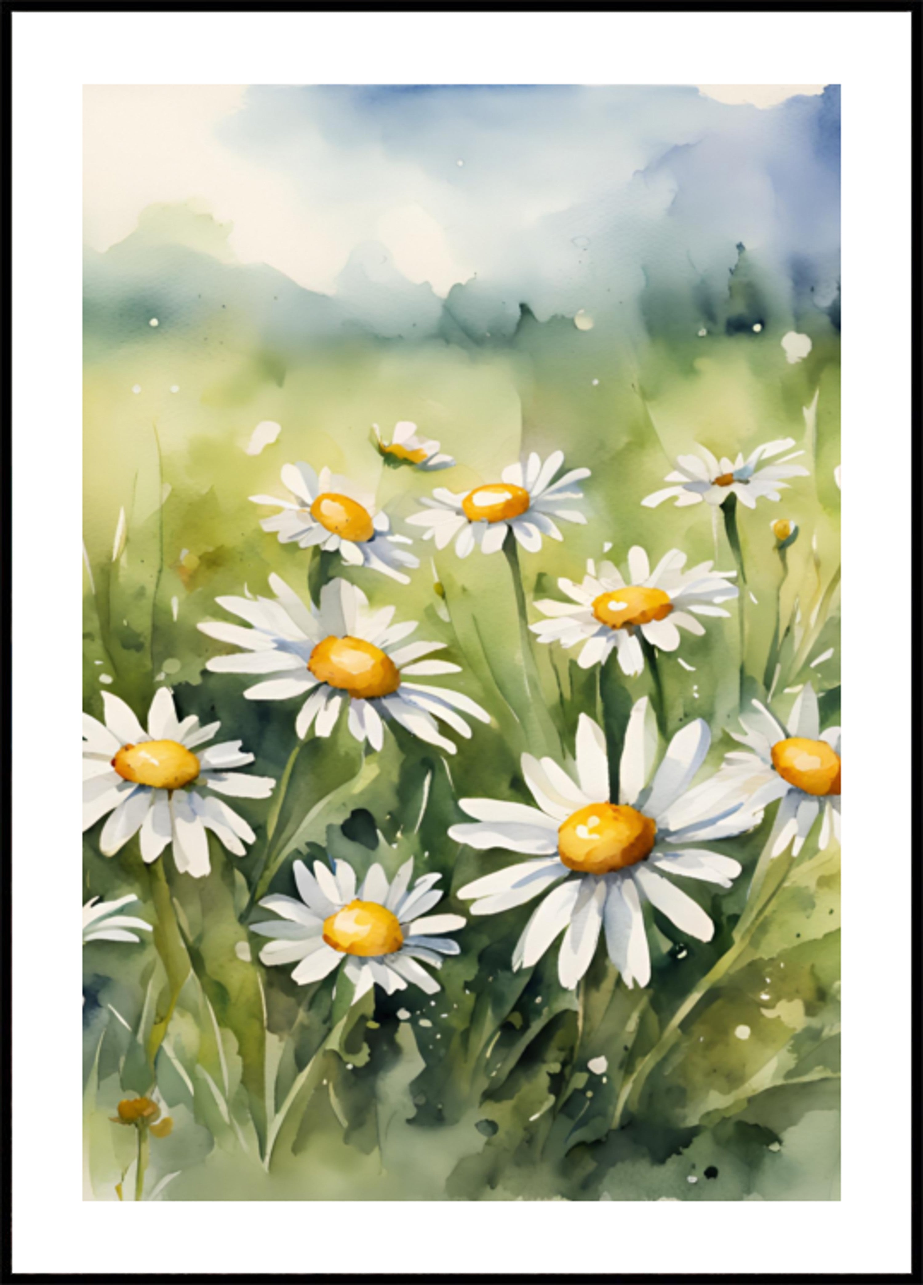 Õitsev Daisy Field