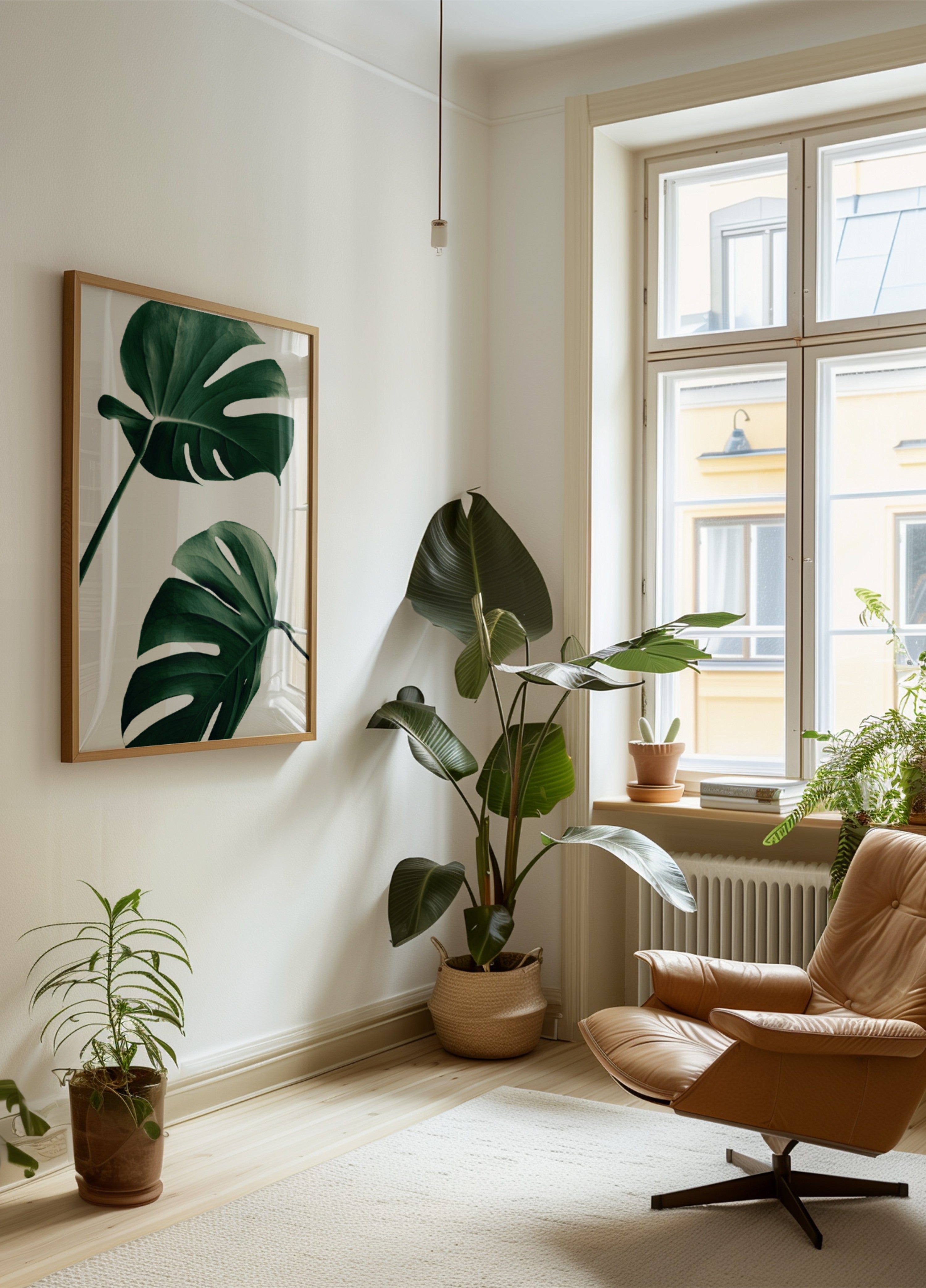 Trópusi Monstera levelek