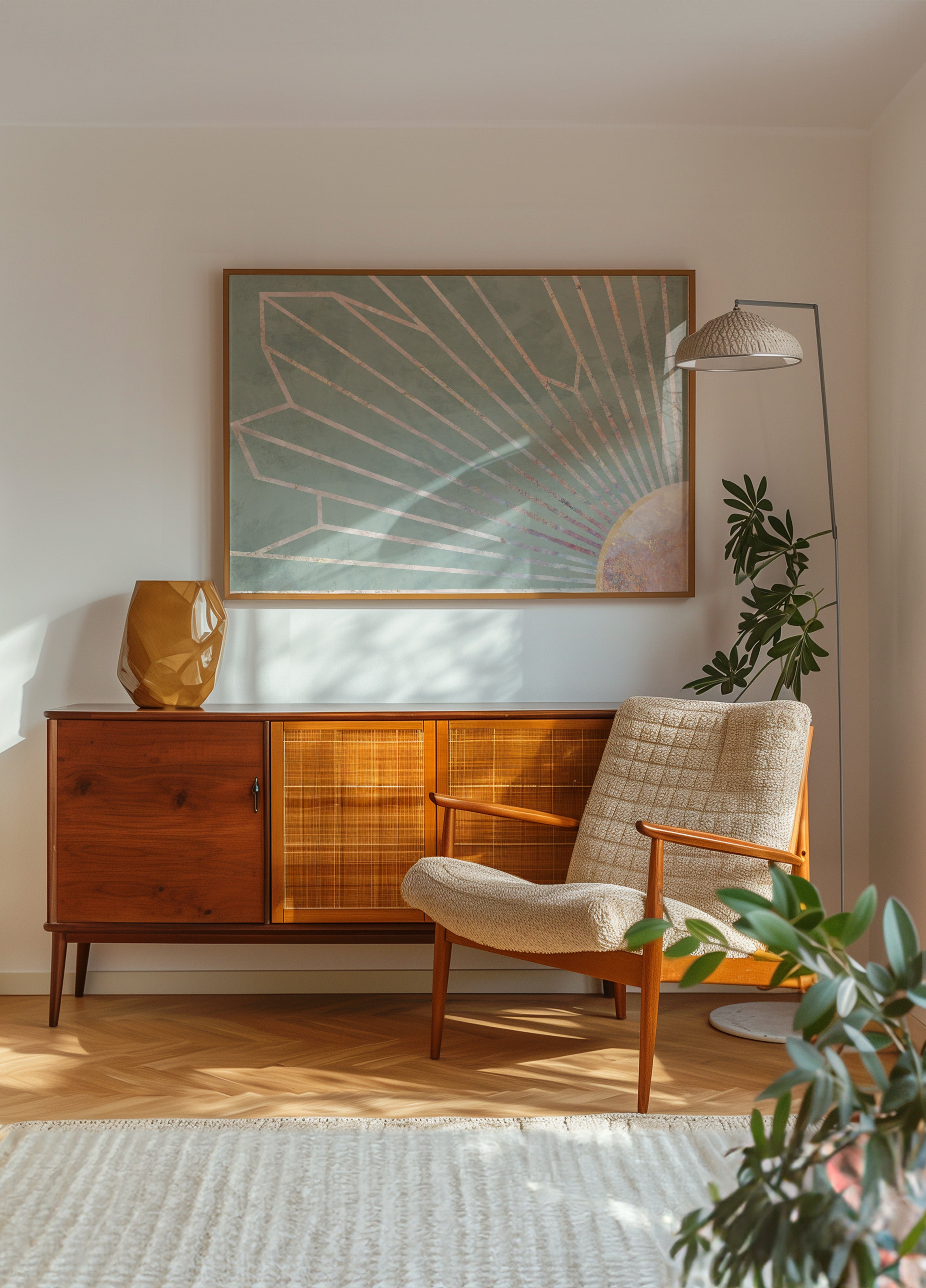 Elegáns, geometrikus napsugár