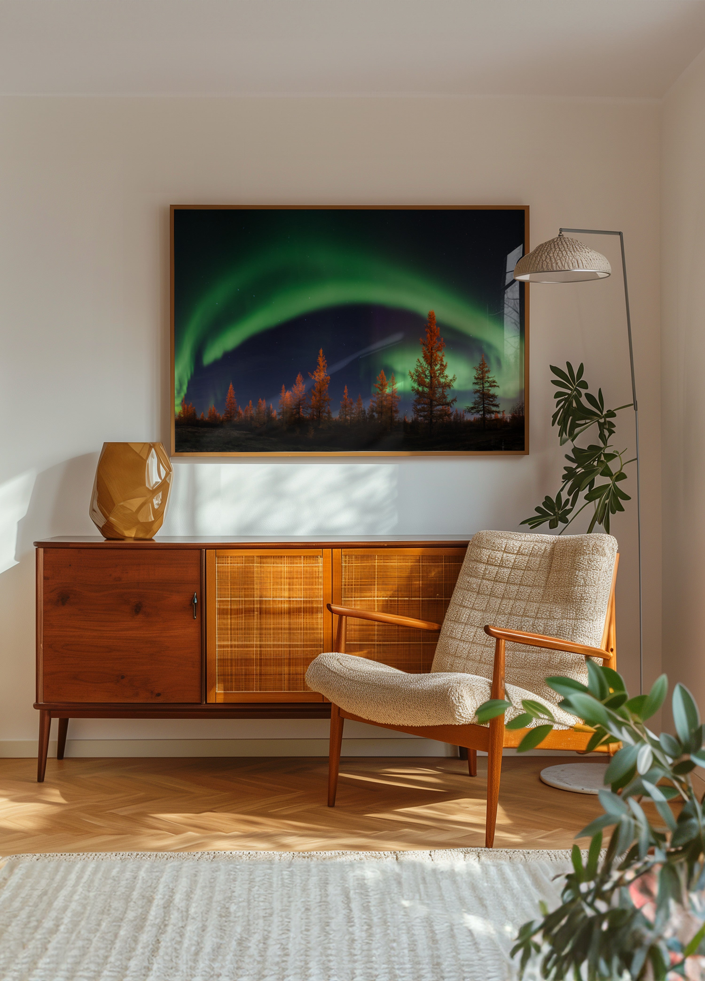 Élénk Aurora éjszakai égbolt