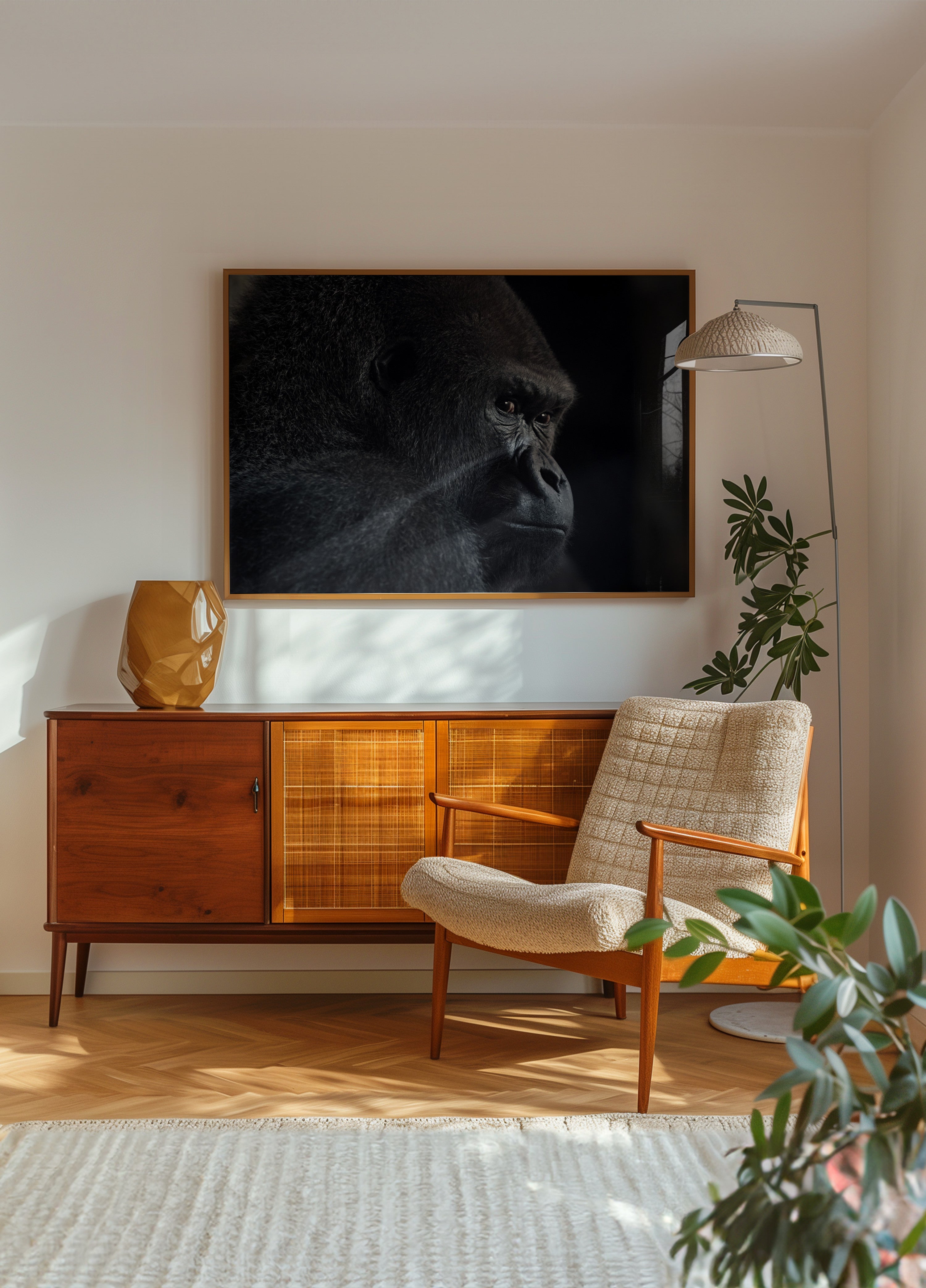 Mõtlik gorillaprofiil