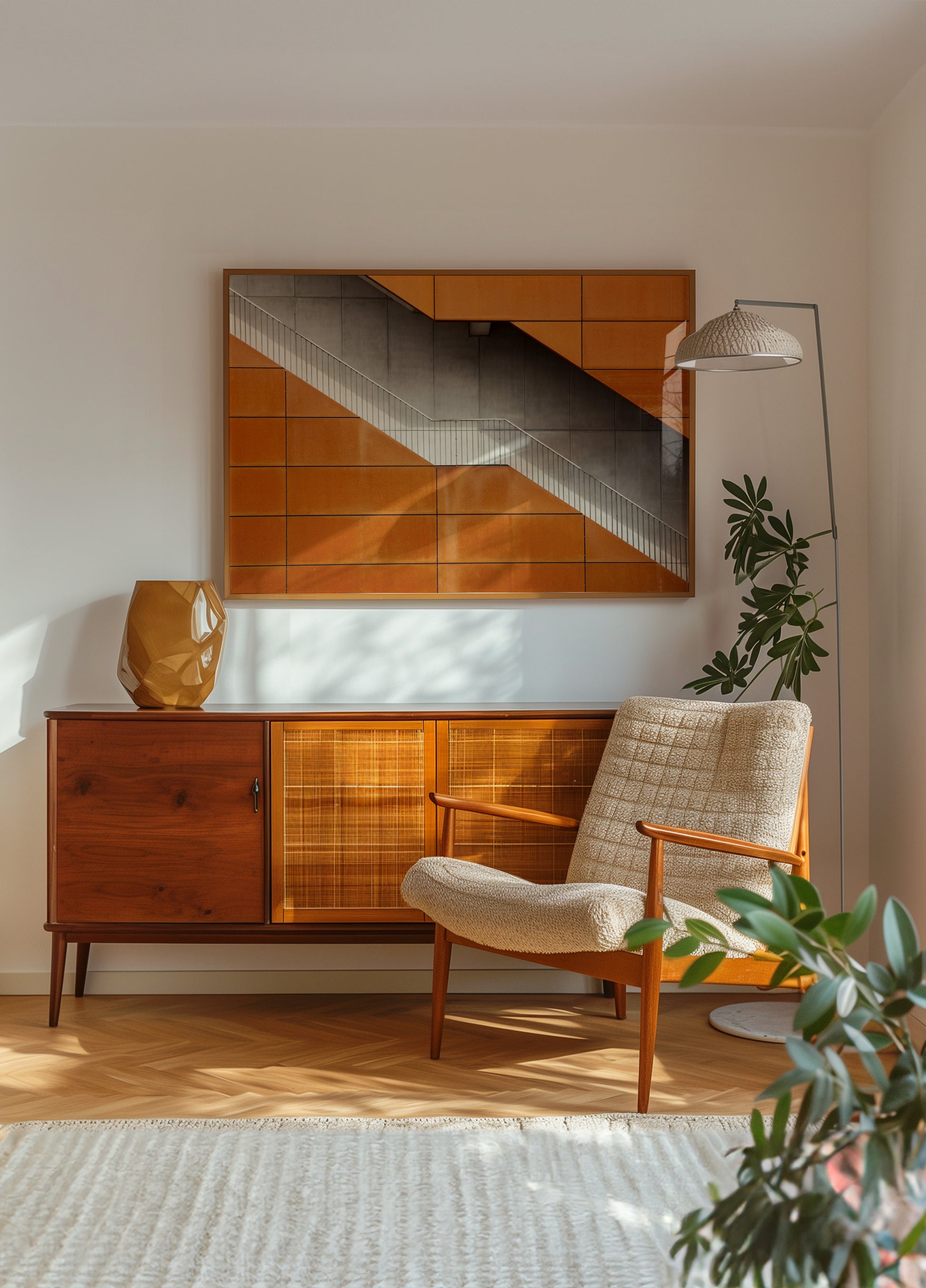 Orange Diagonal Staircase