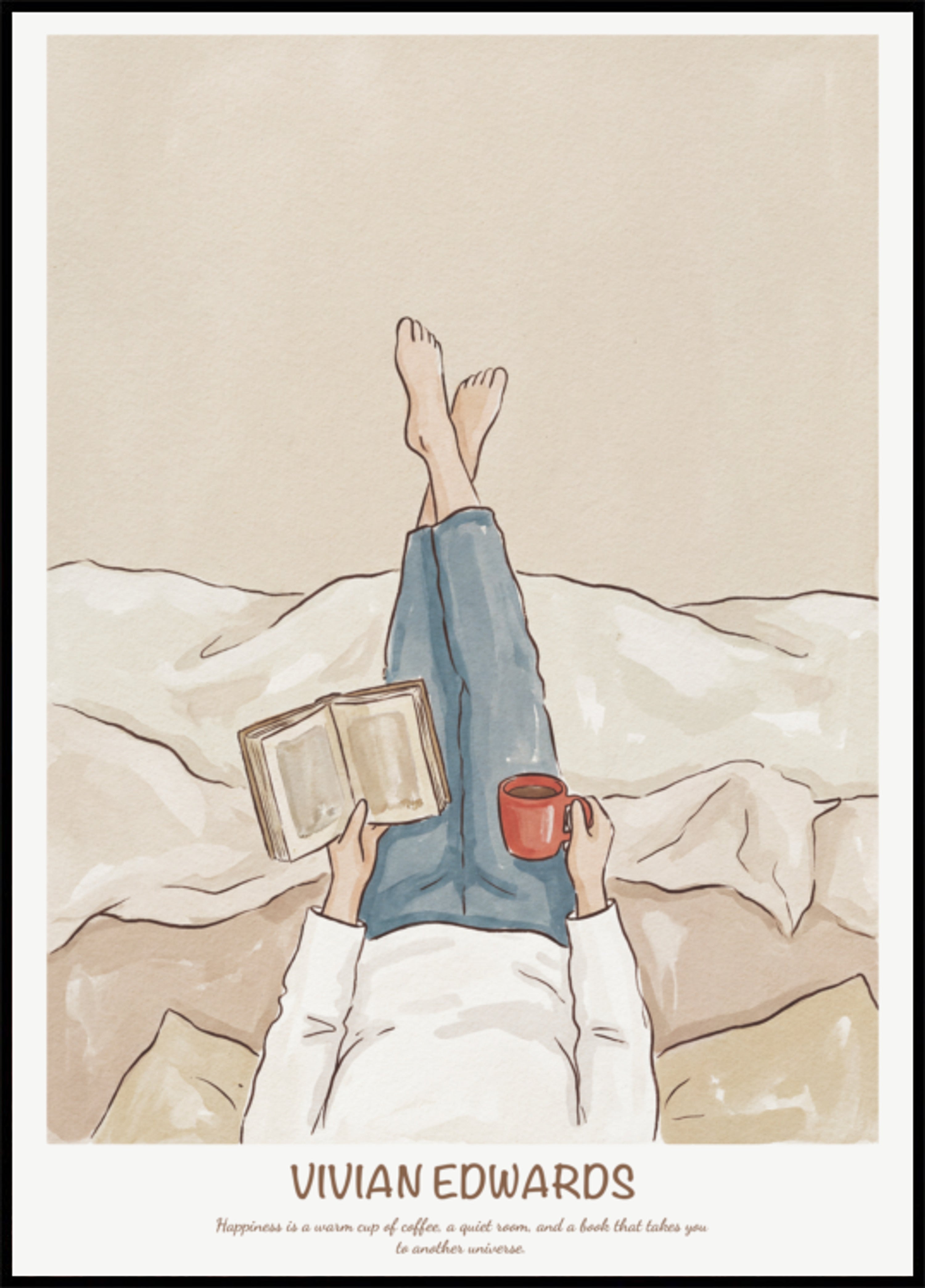 Coffee and readingIllustration