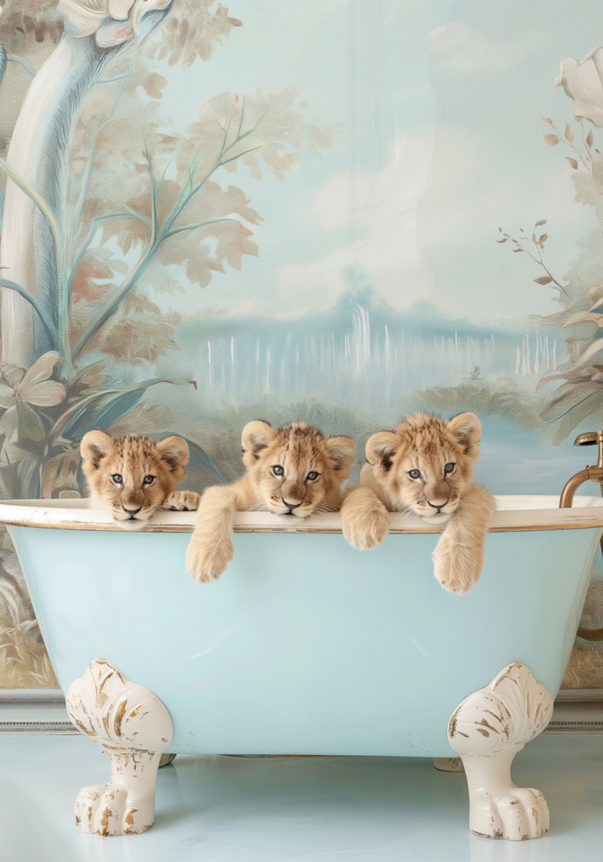 Lion Cubs Bathtub