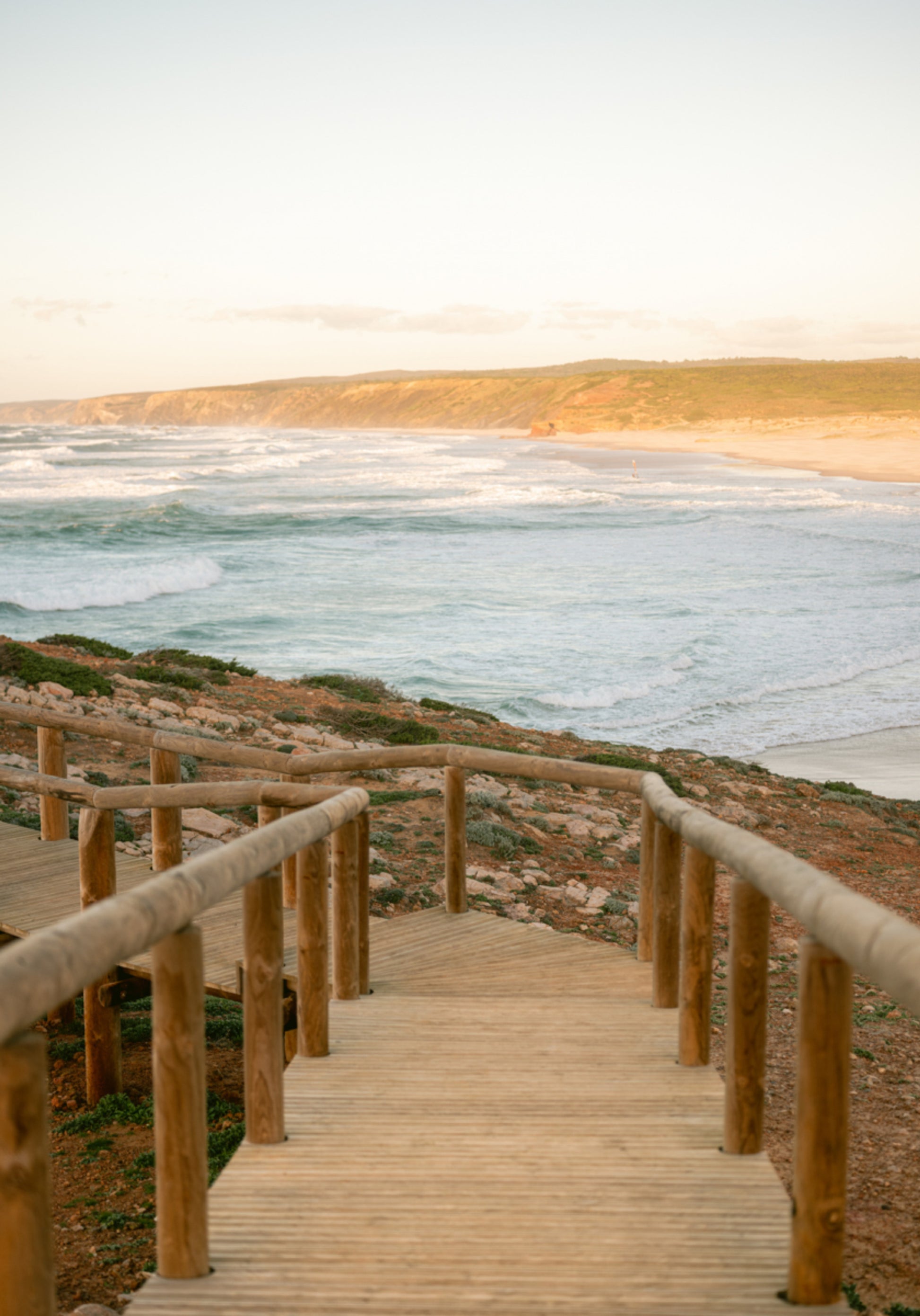 Serene Coastal Landscape At Sunset