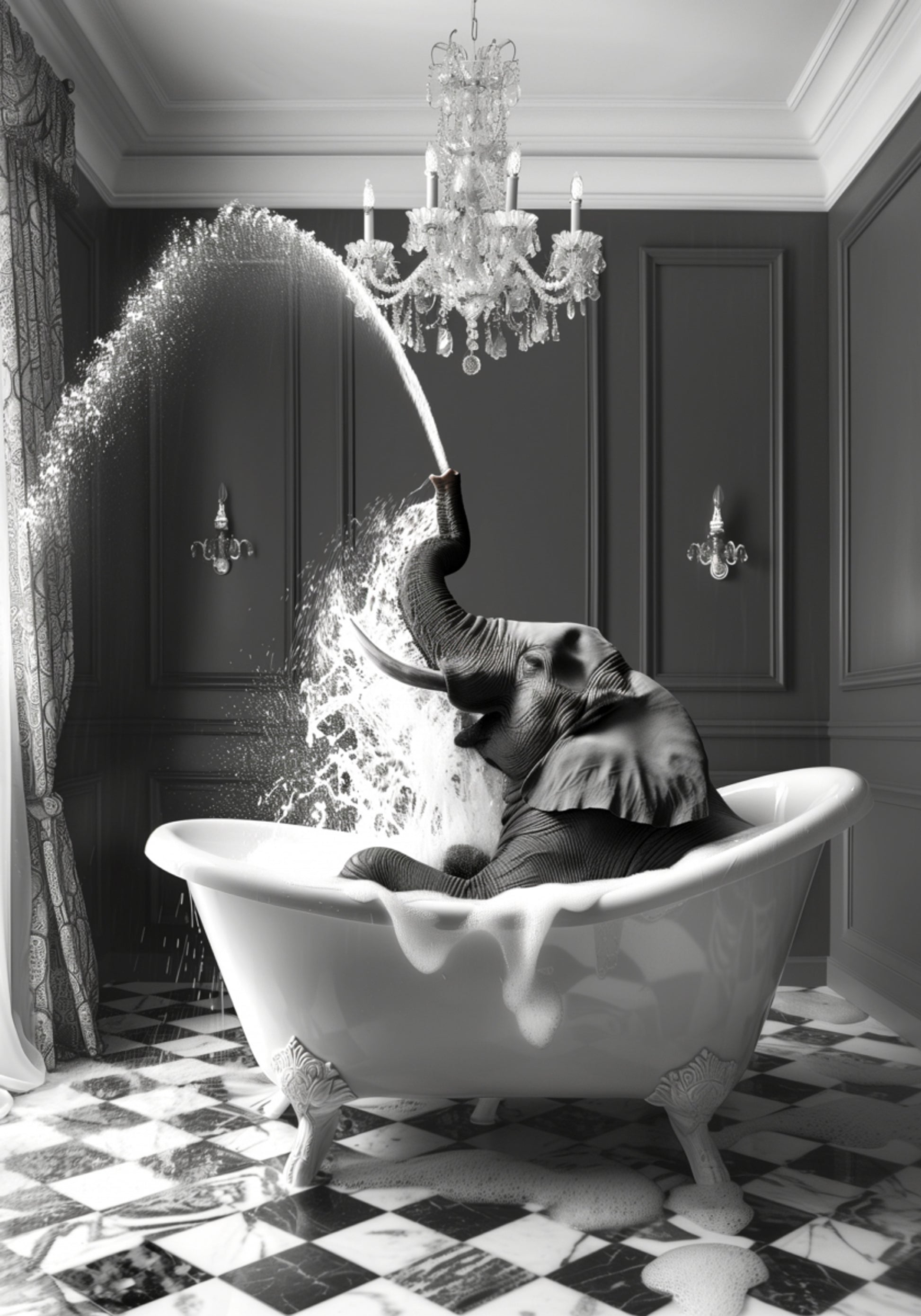 Playful Elephant Bath