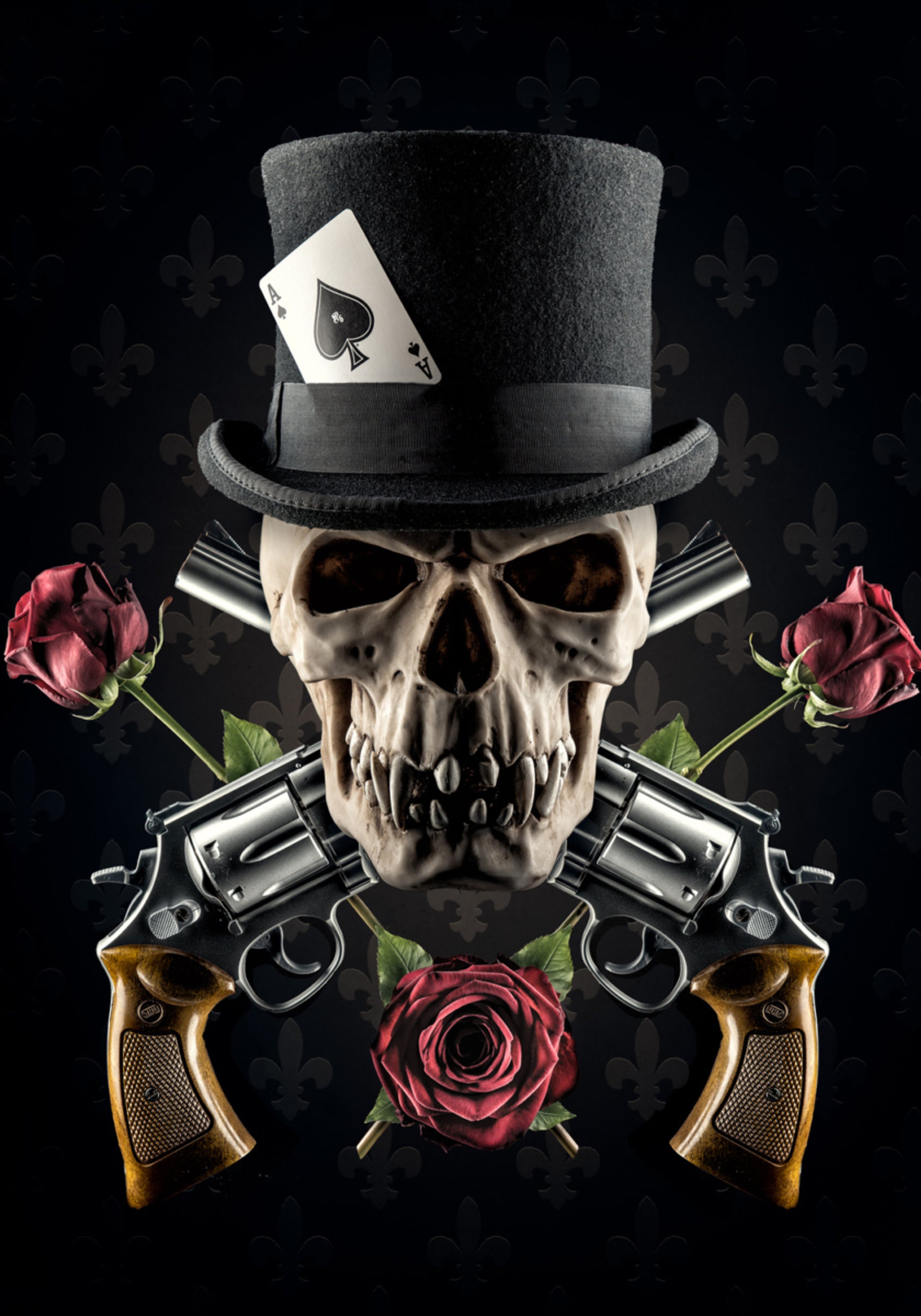 Elegant Gunslinger Skull