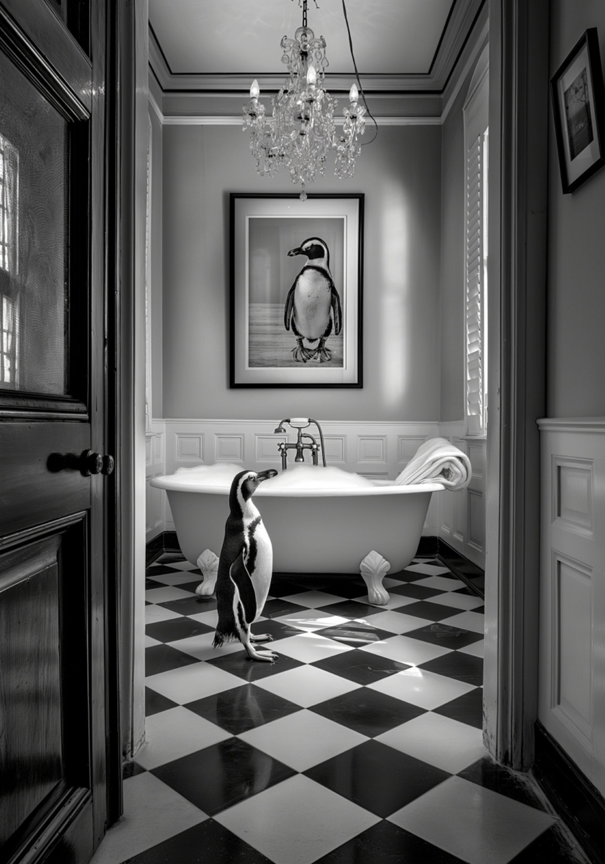 Curious Penguin Bathtime
