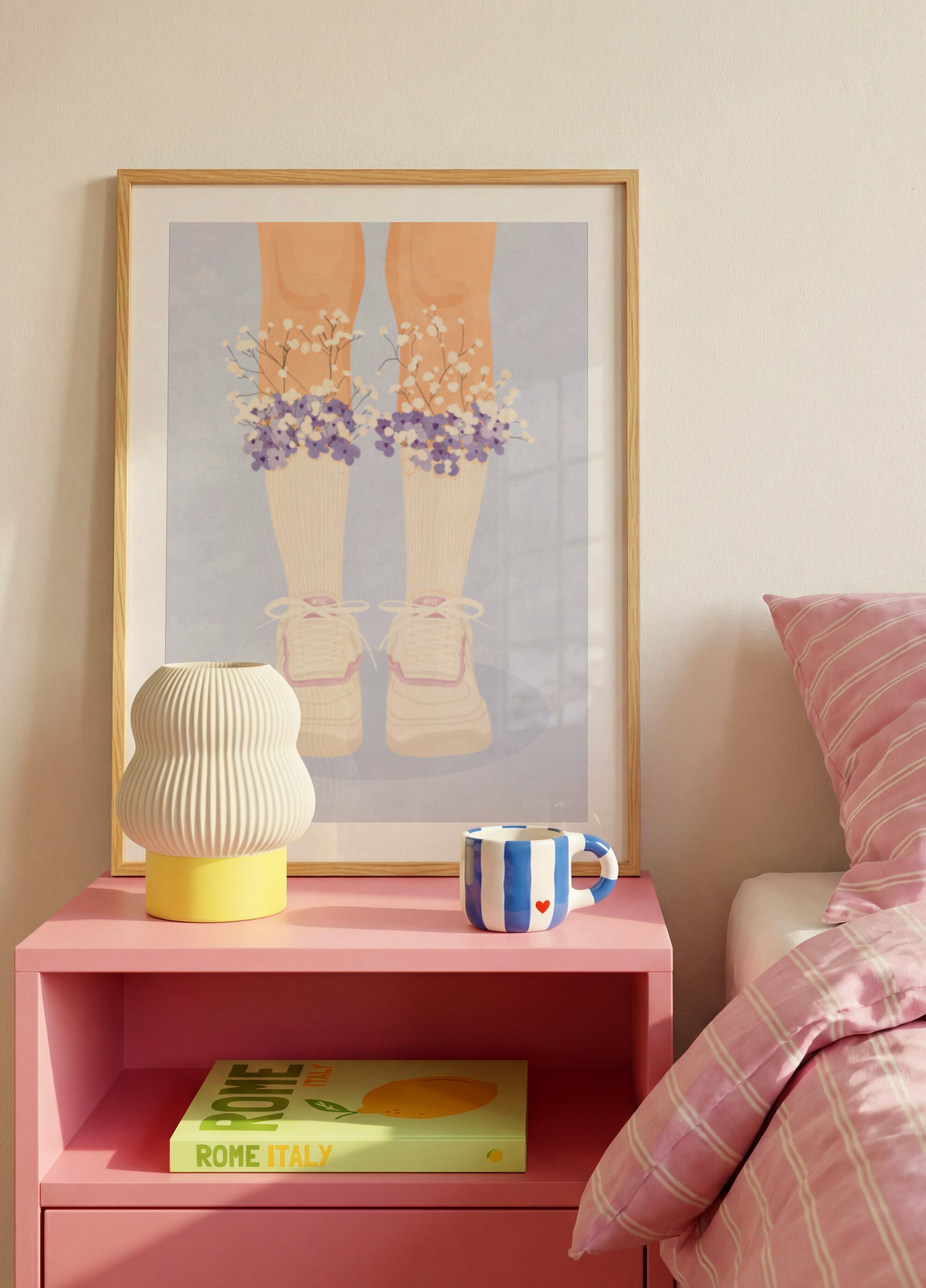 Blummen Socken a Sneakers