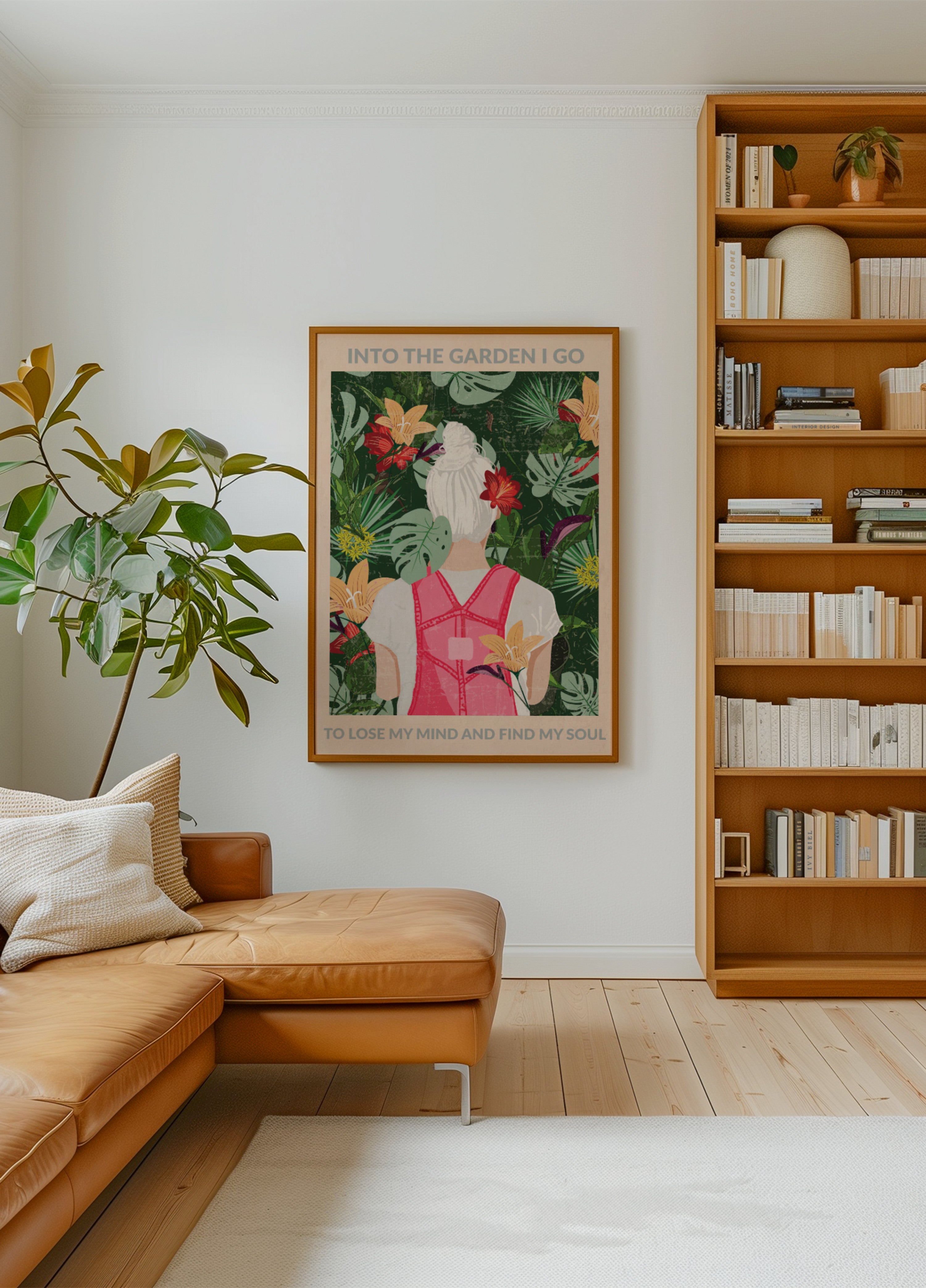 Woman In Tropical Garden