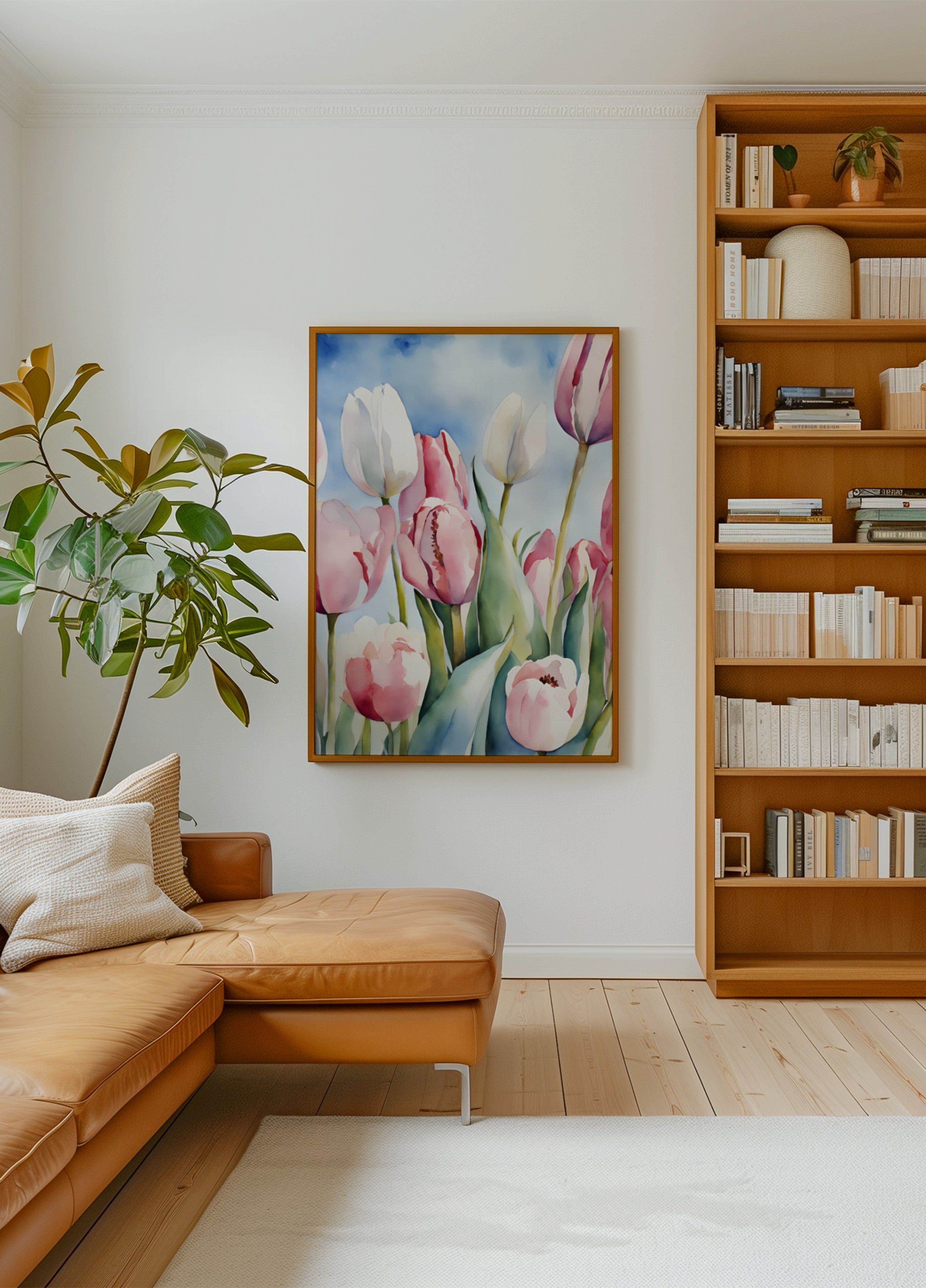 Aquarell Fréijoer Tulpen