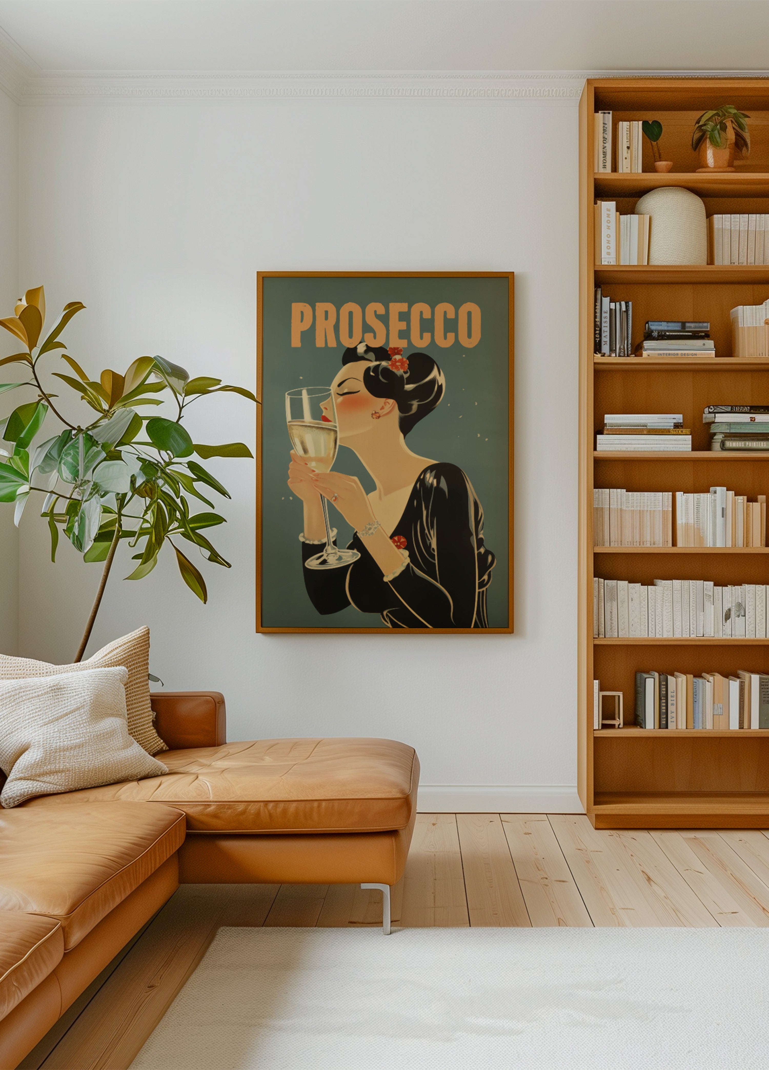 Femeie elegantă cu prosecco