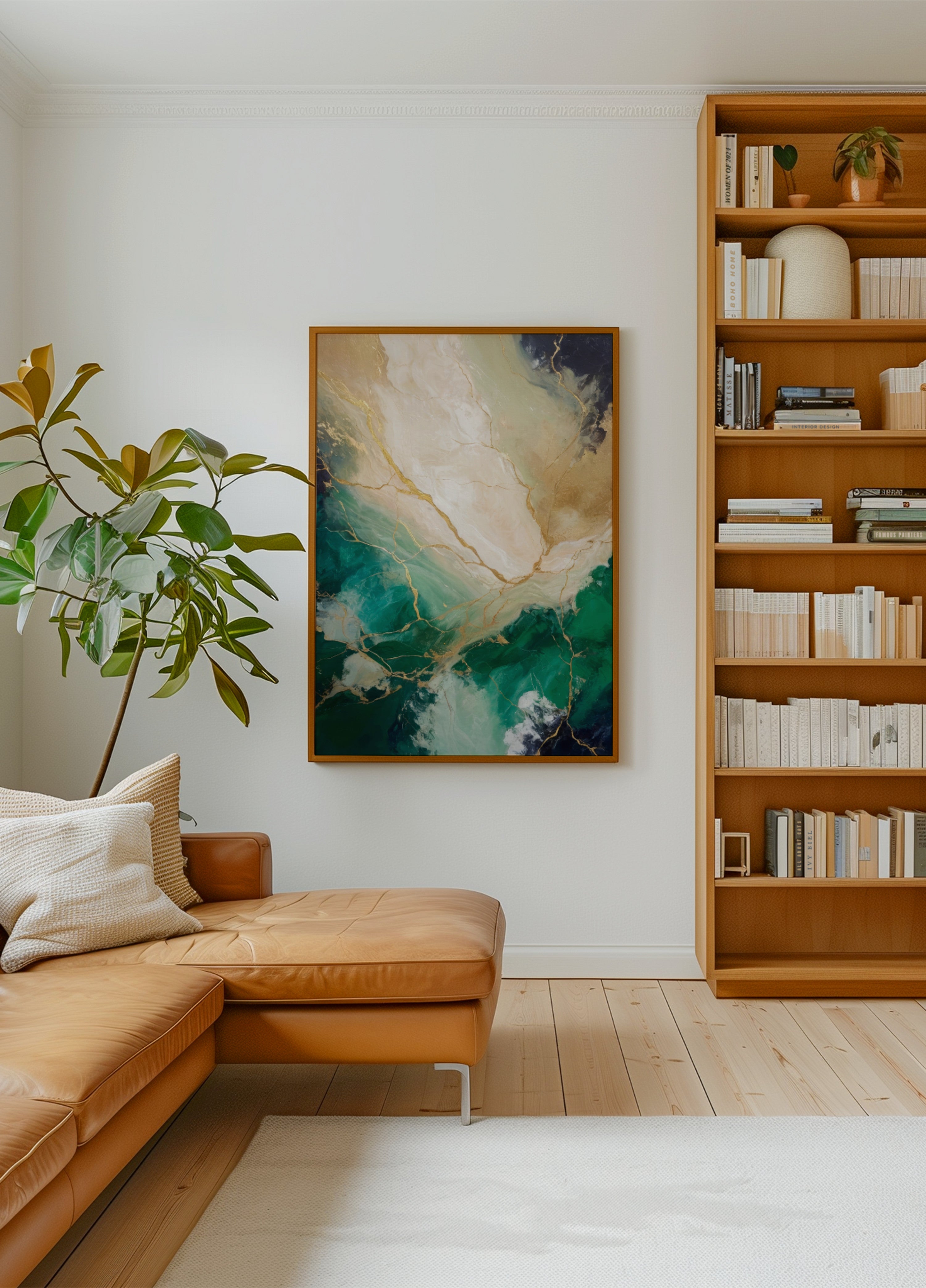 Smaragd Gold Marble Flow